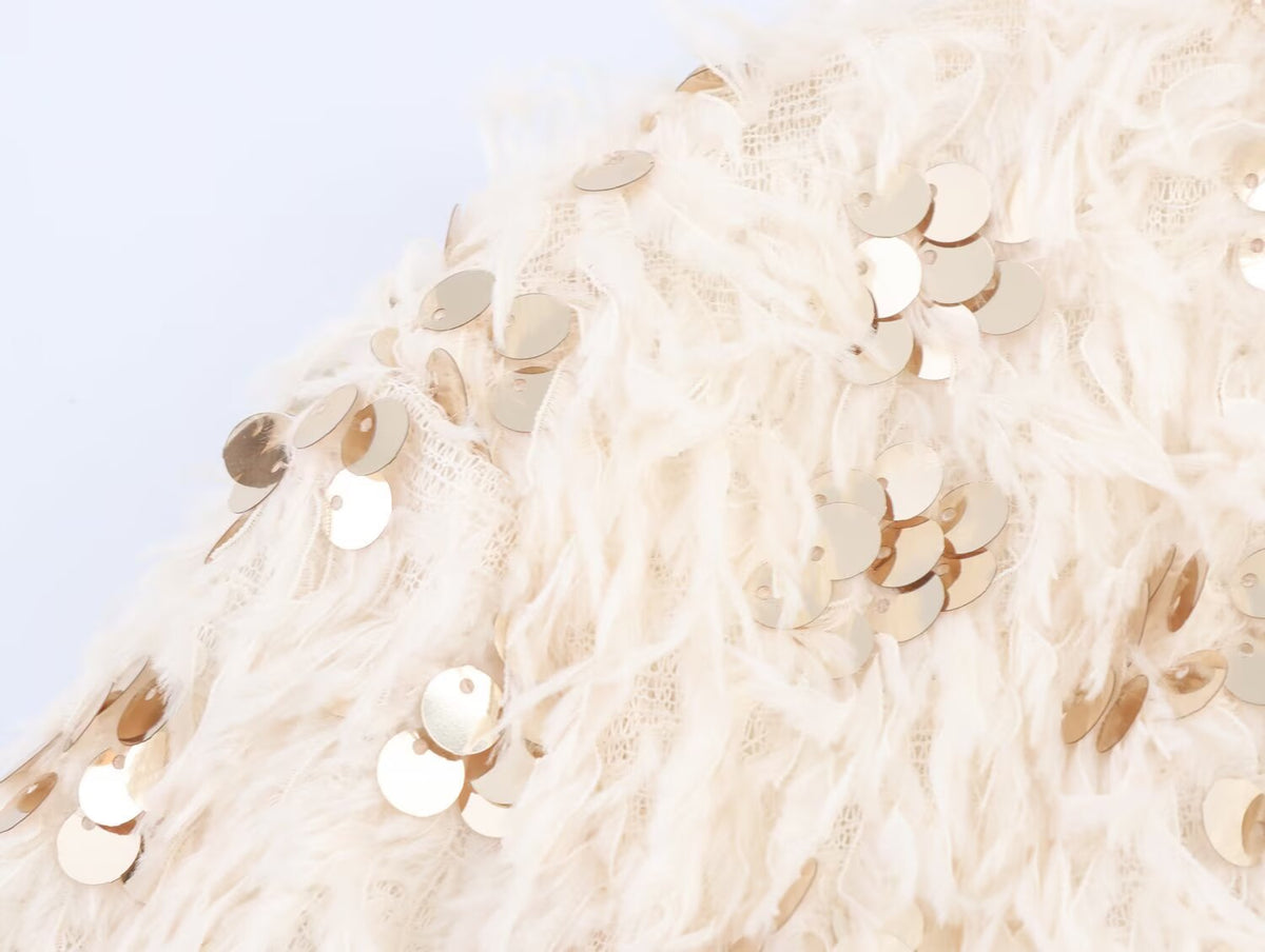 Mimi - Feder-Pailletten-Kleid